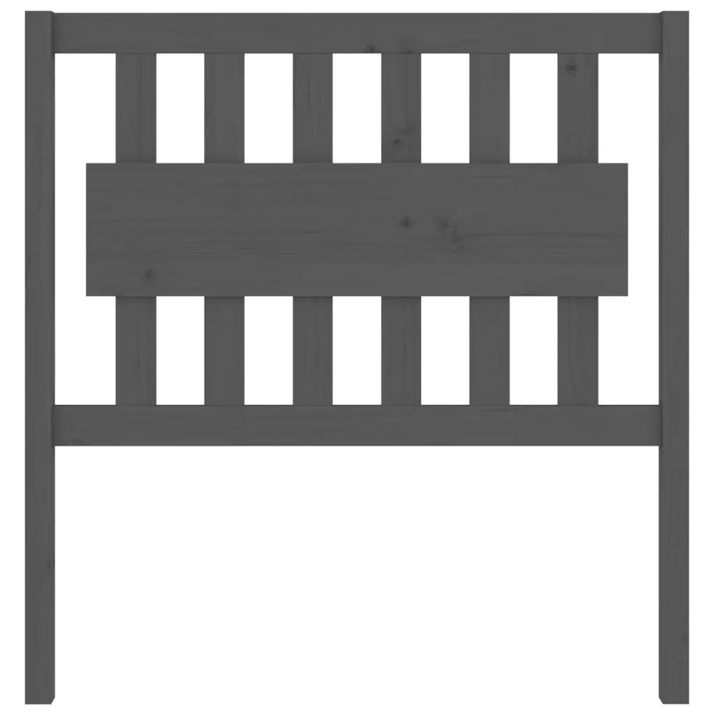 Testiera per Letto Grigia 95,5x4x100 cm Legno Massello di Pino cod mxl 32683
