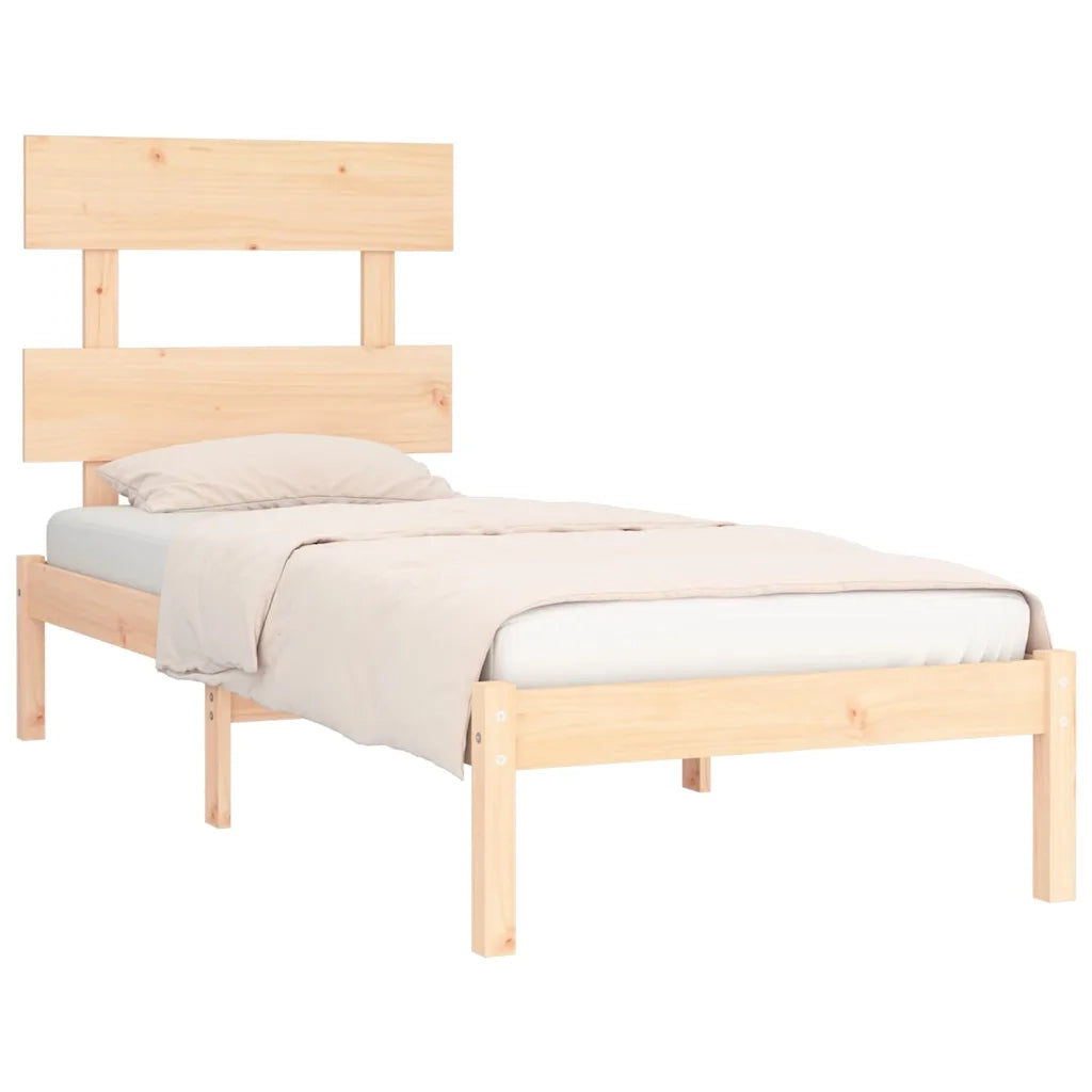 Giroletto-Struttura Letto in Legno Massello 90x190 cm Single 386437