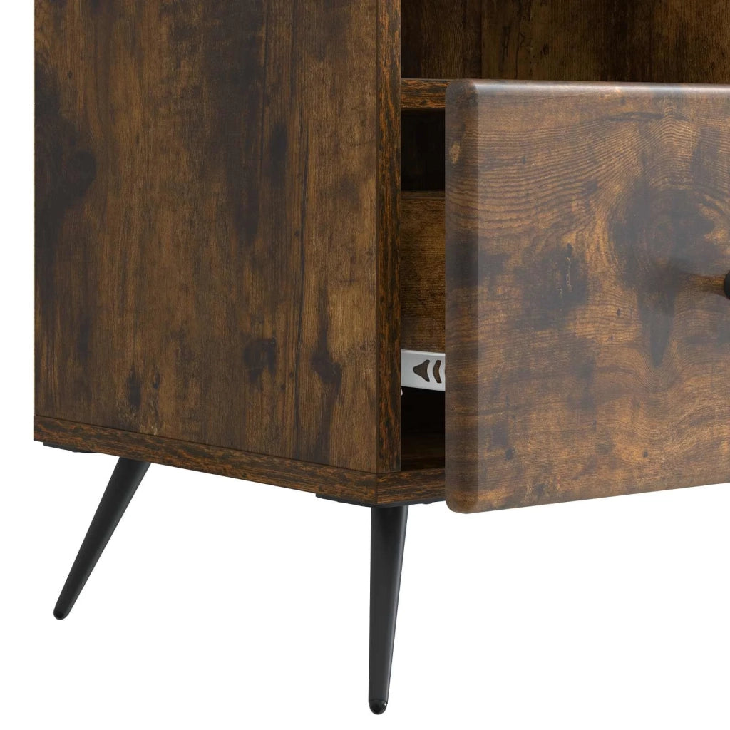 Mobile TV Rovere Fumo 102 x 34,5 x 50 cm Legno ingegnerizzato