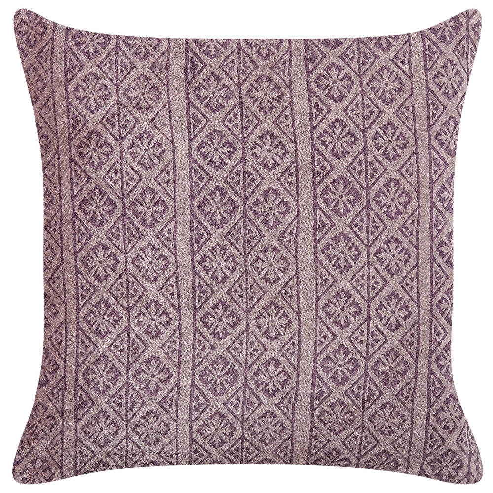 Set di 2 cuscini in velluto con motivo geometrico 45x45 cm rosa soggiorno camera da letto stile boho
