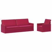 Set di divani 2 pcs Rosso Vino Velluto (V) 3433234