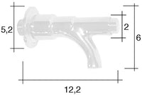 Rubinetto per Fontana da Giardino in Ottone Cromato Morelli Premere