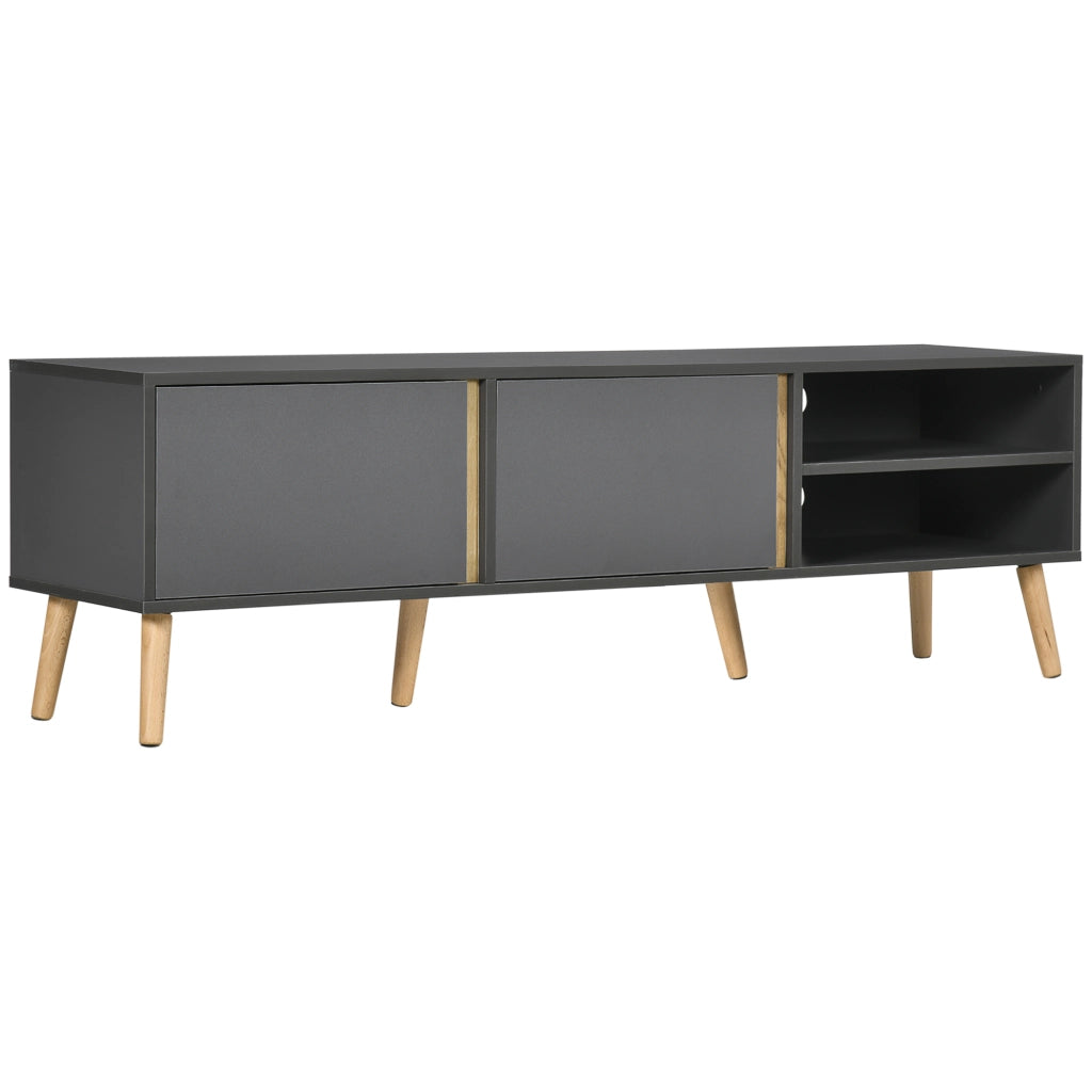 Mobile TV scandinavo con ante e ripiani ¨C Xylo ¨C 150x35x45 cm grigio scuro