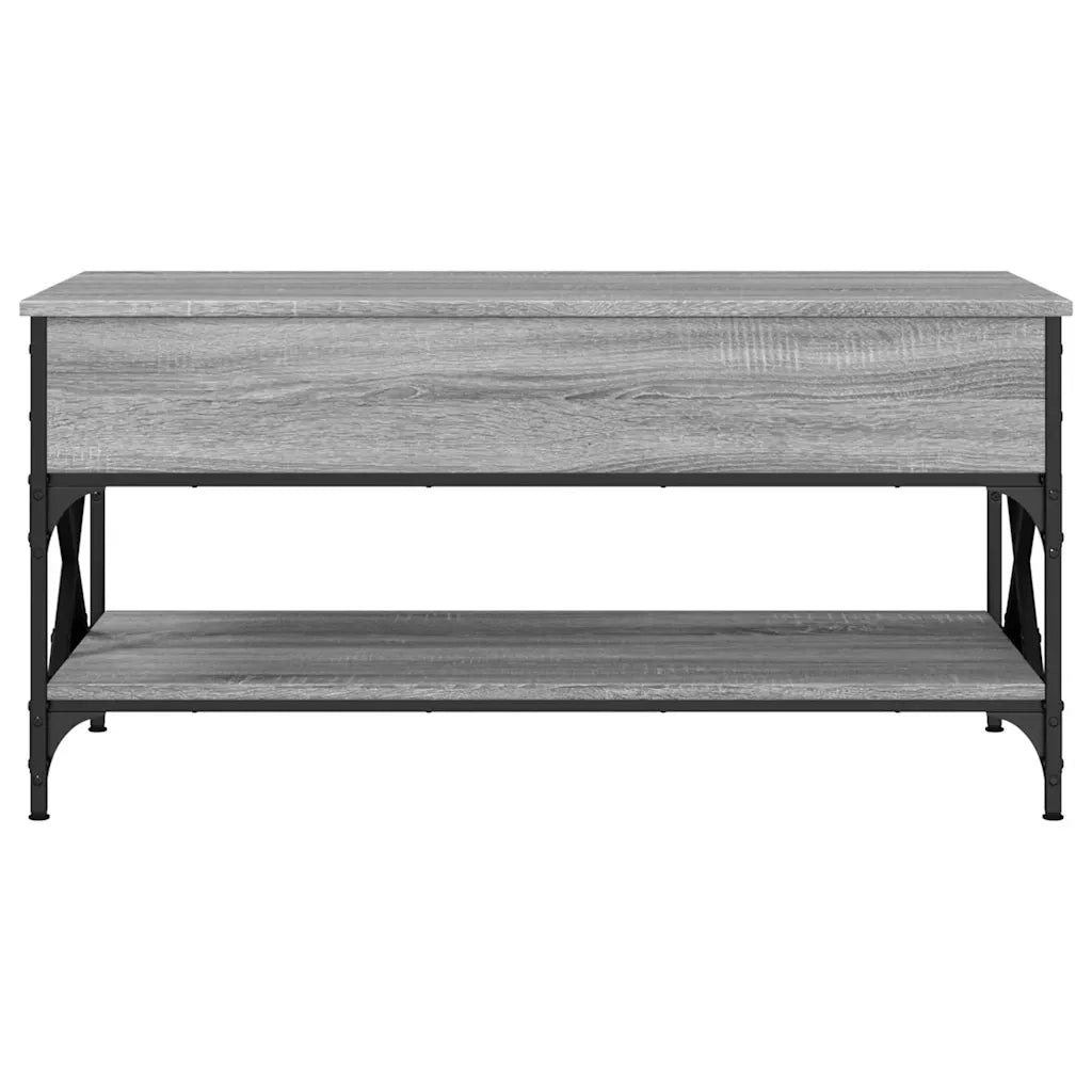 vidaXL Tavolino Salotto Grigio Sonoma 100x50x50 cm Multistrato Metallo