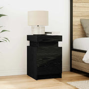 Armadio da Notte Rovere Nero 35 x 39 x 55 cm Legno multistrato 862178