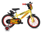 Bicicletta per Bambini 14" Turbo Race Freni Caliper e Stabilizzatori in Acciaio Hi-Ten Giallo