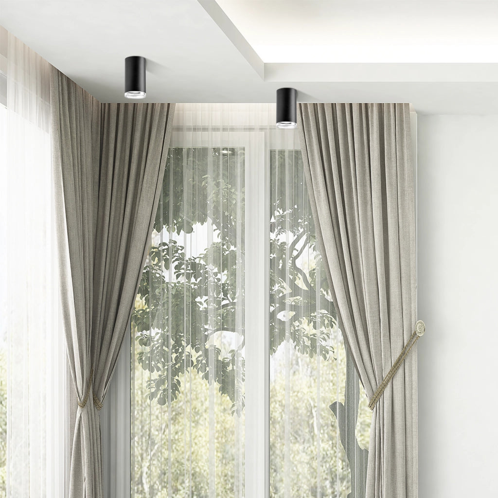 Faretto da soffitto nero GU10 IP44 Turyn Polux 324696