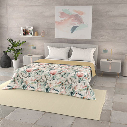 Trapuntino Matrimoniale 100gr con Stampa in Microfibra Denny