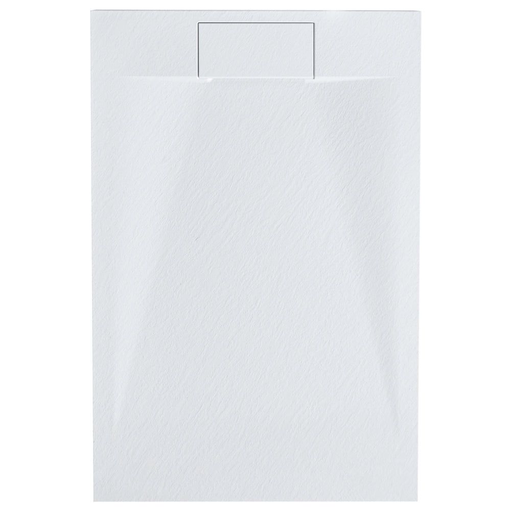Piatto doccia con scarico bianco SMC 80 x 120 x 3 cm effetto pietra naturale minimalista