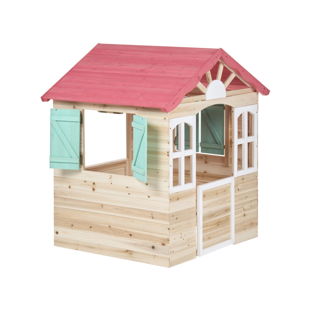Casetta da giardino in legno di abete, marrone chiaro, per esterni, casetta per bambini in stile cottage