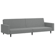 Divano letto | Sof¨¤ letto | Letto singolo a 2 Posti Grigio Chiaro in Velluto