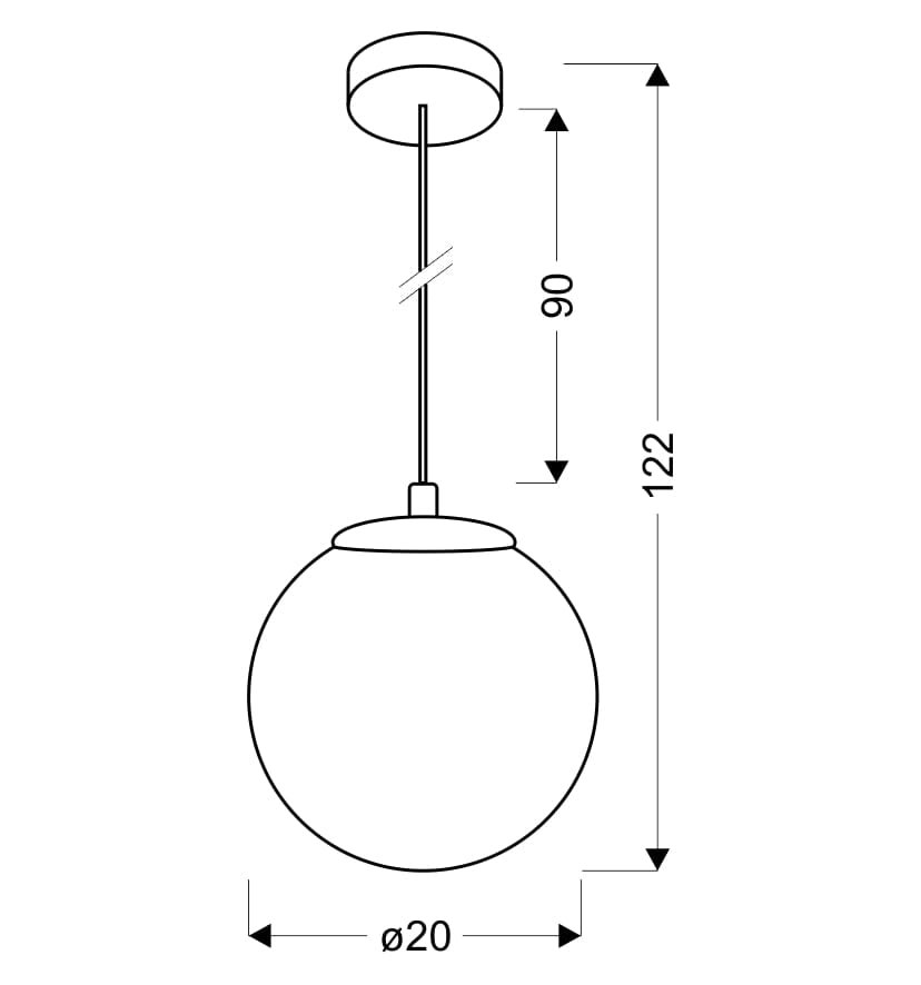 Lampada a sospensione Candellux Gaze vetro oro rosa E27 Ø20