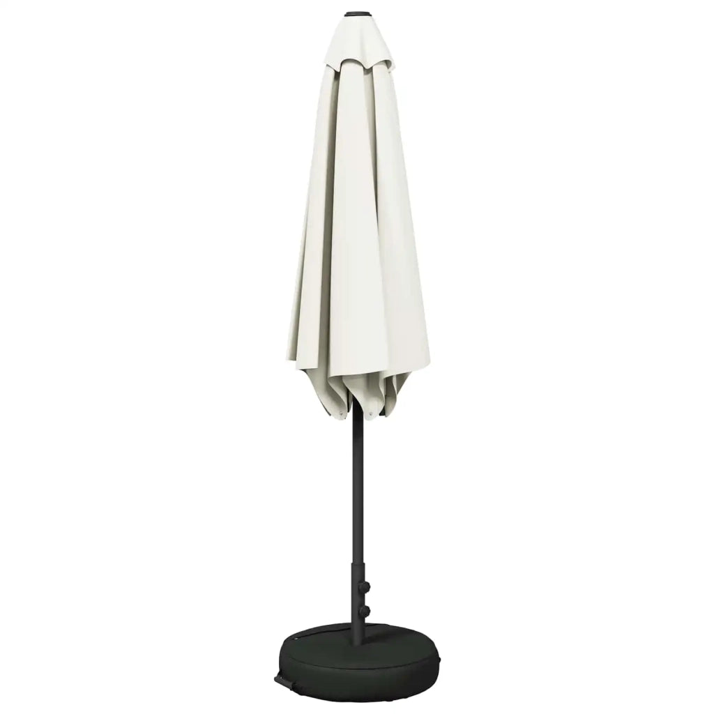 Ombrello da giardino 300 x 300 cm Poliestere Rettangolare Crema 42036231