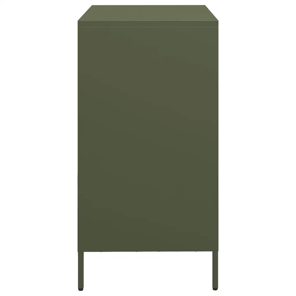 vidaXL Credenza Verde Oliva 68x39x73,5 cm in Acciaio Laminato a Freddo