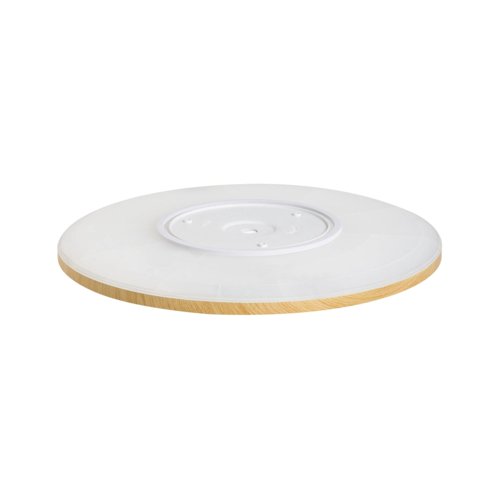 Plafoniera LED Marrone Chiaro 42 cm Sintetica Rotonda Pannello Luminoso LED a Filo Soffitto con Telecomando