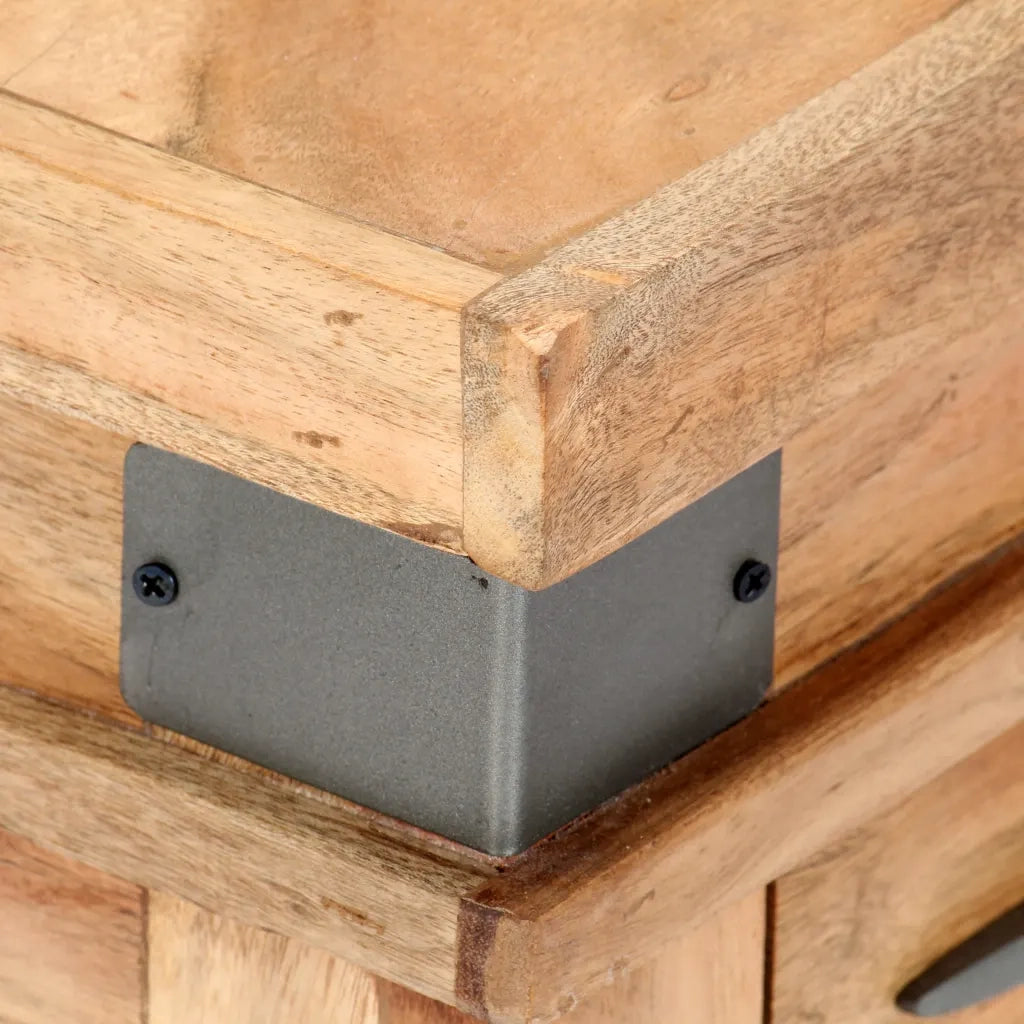 Comodino 40x30x51 cm in Legno Massello di Acacia 282749