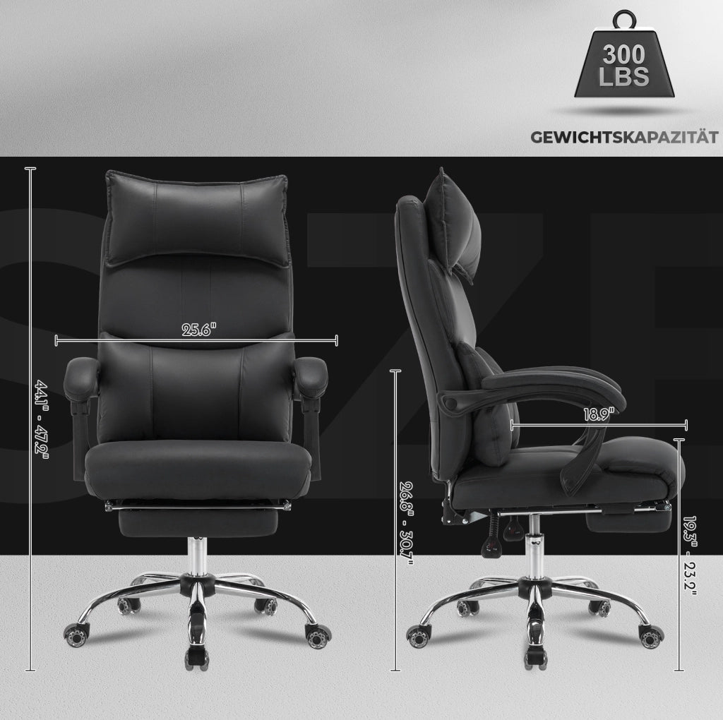 Sedia da Ufficio Ergonomica con Schienale Regolabile e Rivestimento in Tessuto Nero