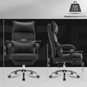 Sedia da Ufficio Ergonomica con Schienale Regolabile e Rivestimento in Tessuto Nero