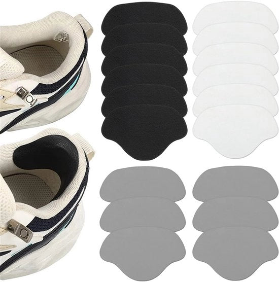 Kit di riparazione per scarpe con patch autoadesivi per buchi e danni al tallone (Nero, Bianco, Grigio)