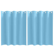 Tende Oscuranti | Tende Blackout con Anelli 2 pz Blu Chiaro 140 x 140 cm