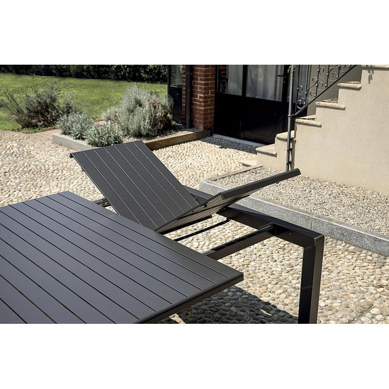 Tavolo Giacinto 100/150X150 Antracite - Gambe Scorrevoli Moia