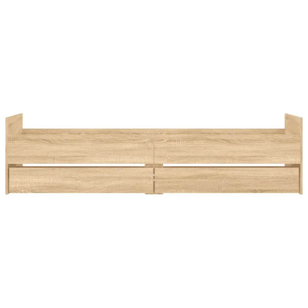 Giroletto con Cassetti-Struttura Letto con contenitore Rovere Sonoma 90x200 cm 802839