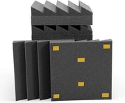 Pannelli di schiuma acustica 30 x 30 x 5 cm - Isolamento acustico per studi - 12 pezzi - Inclusi adesivi