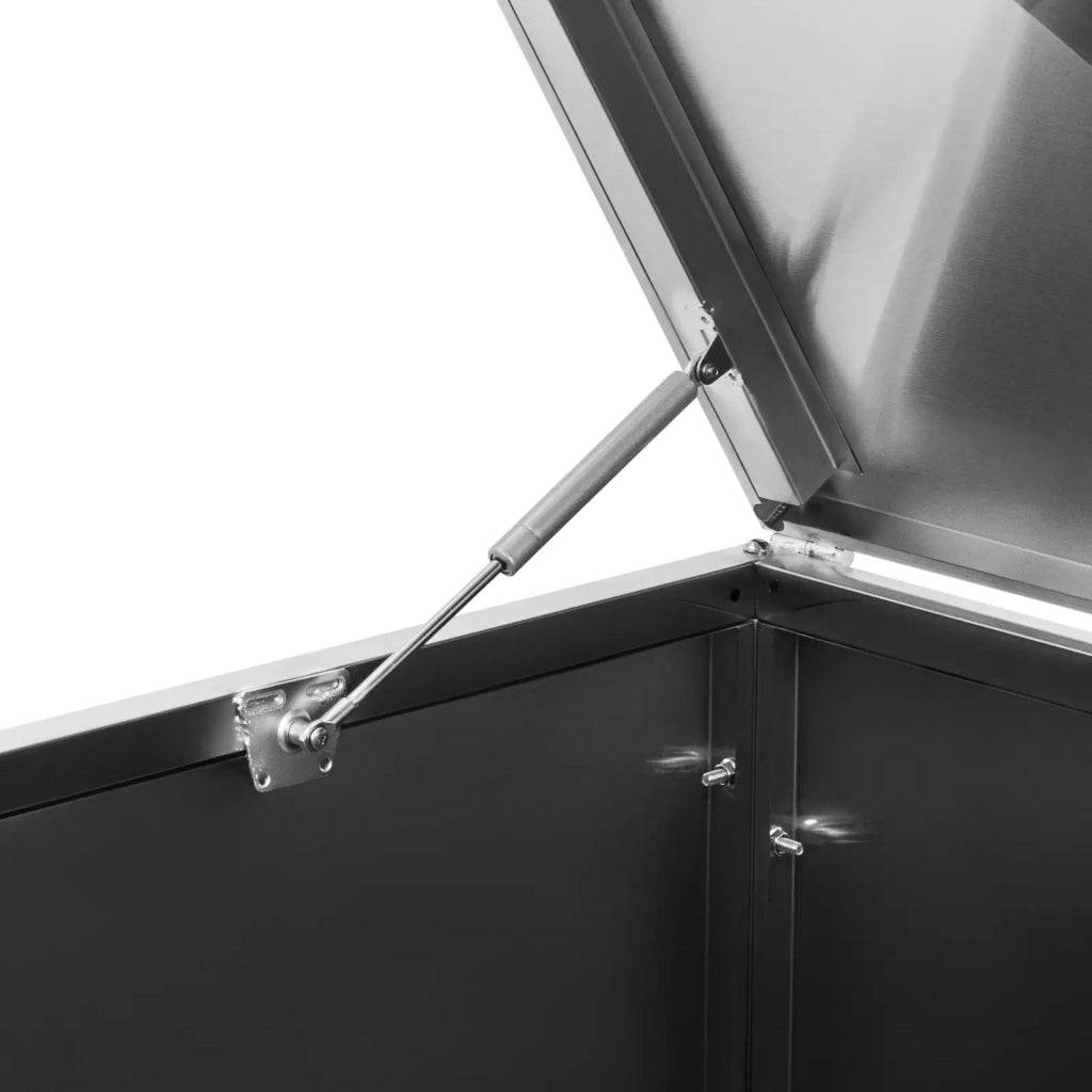 Contenitore/ripostiglio per rifiuti 240 litri fessure di ventilazione acciaio inox 201 argento metallizzato 14_0008480