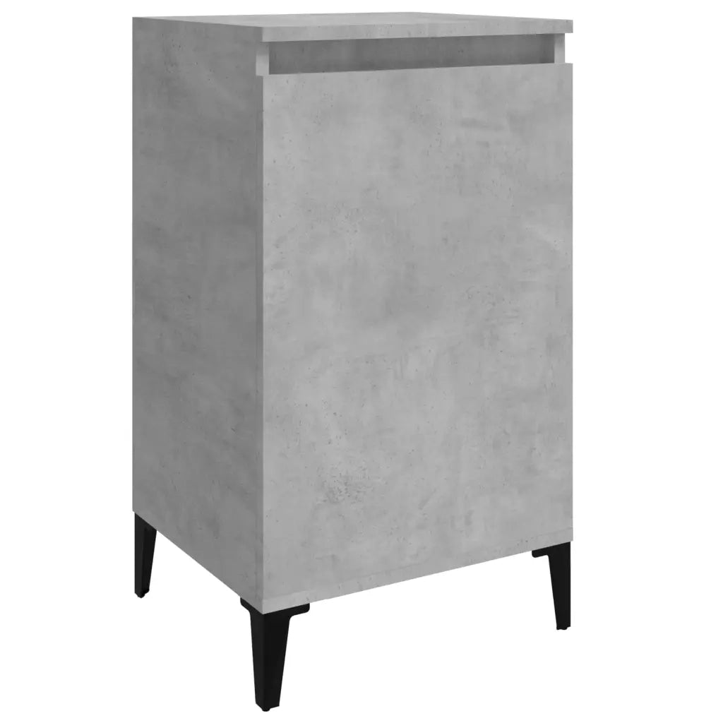 Comodini 2 pz-Set di 2 Tavolino da notte Grigio Cemento 40x35x70 cm in Legno Multistrato 230810
