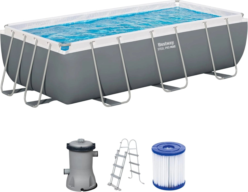 Set piscina fuori terra Steel Pro Max da 404x201x100 cm