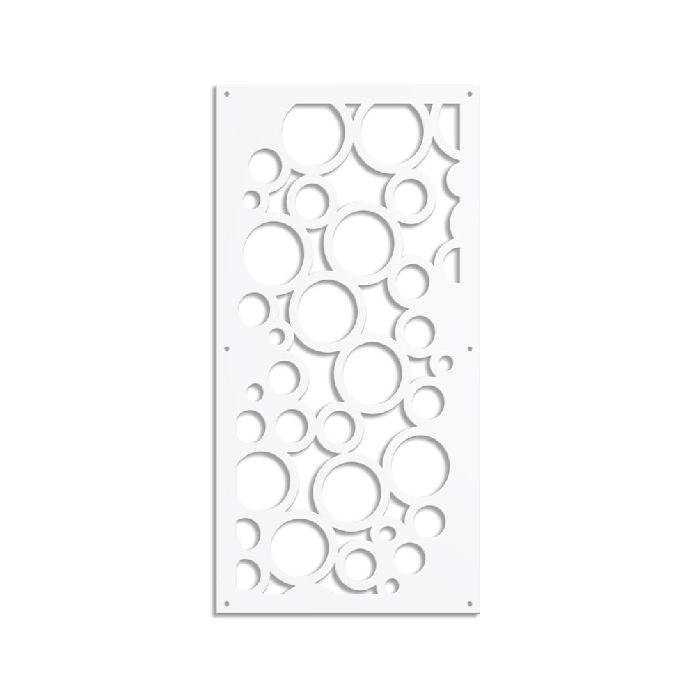 CIRCLE - Pannello in PVC traforato - Parasole Misura: 50x150 cm, Colore: bianco