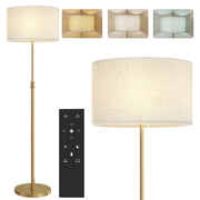 Lampada da terra dimmerabile con telecomando ¨C Xylo ¨C lino dorato regolabile 133-168cm