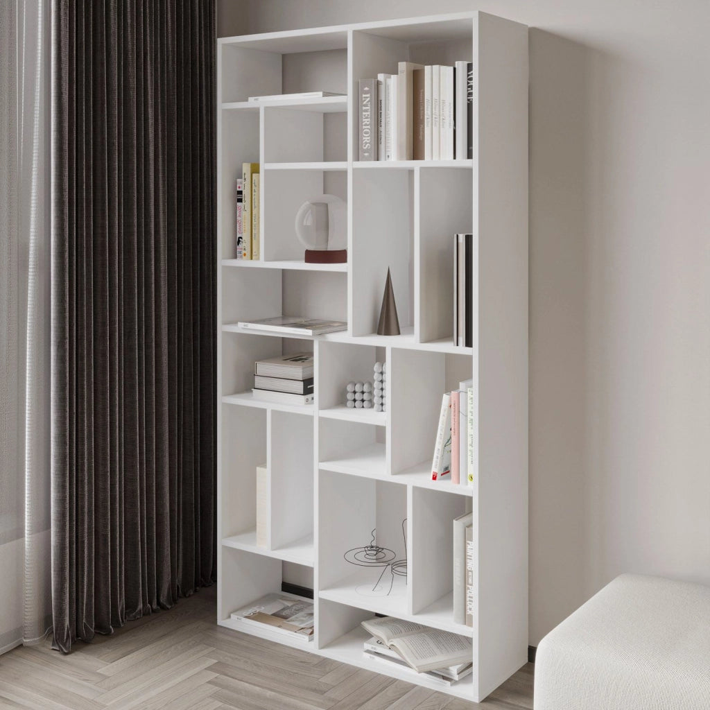 Libreria in legno "Nicola" - 90 x 30 x 180 cm - Bianco