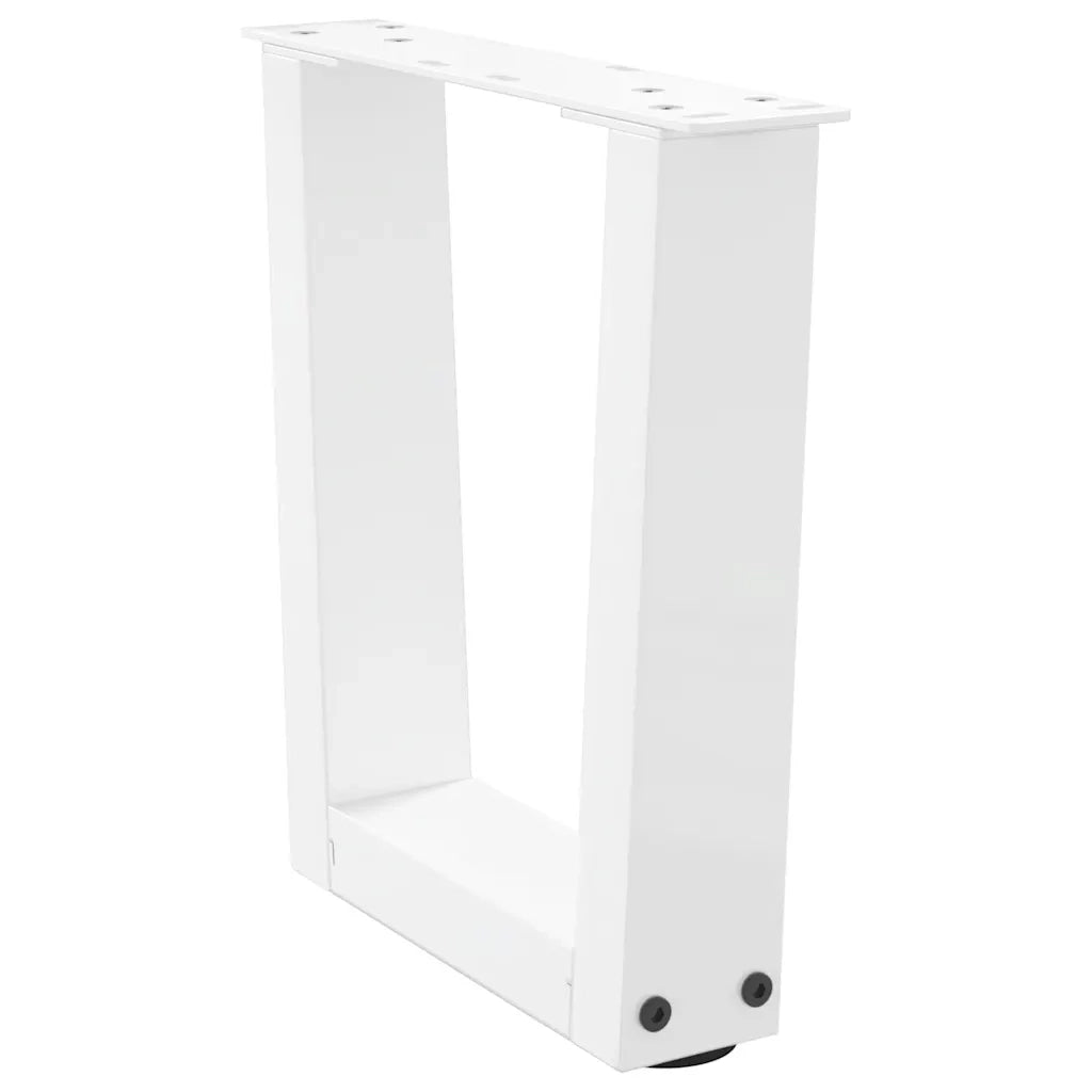 Gambe per Tavolino da CaffÃ¨ a Forma di V 2 pz Bianche 40x(30-31,3) cm Acciaio