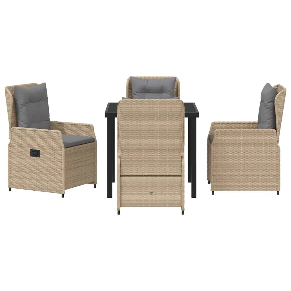 Set da Pranzo per Giardino 5 pcs Beige e Grigio Chiaro 3380961