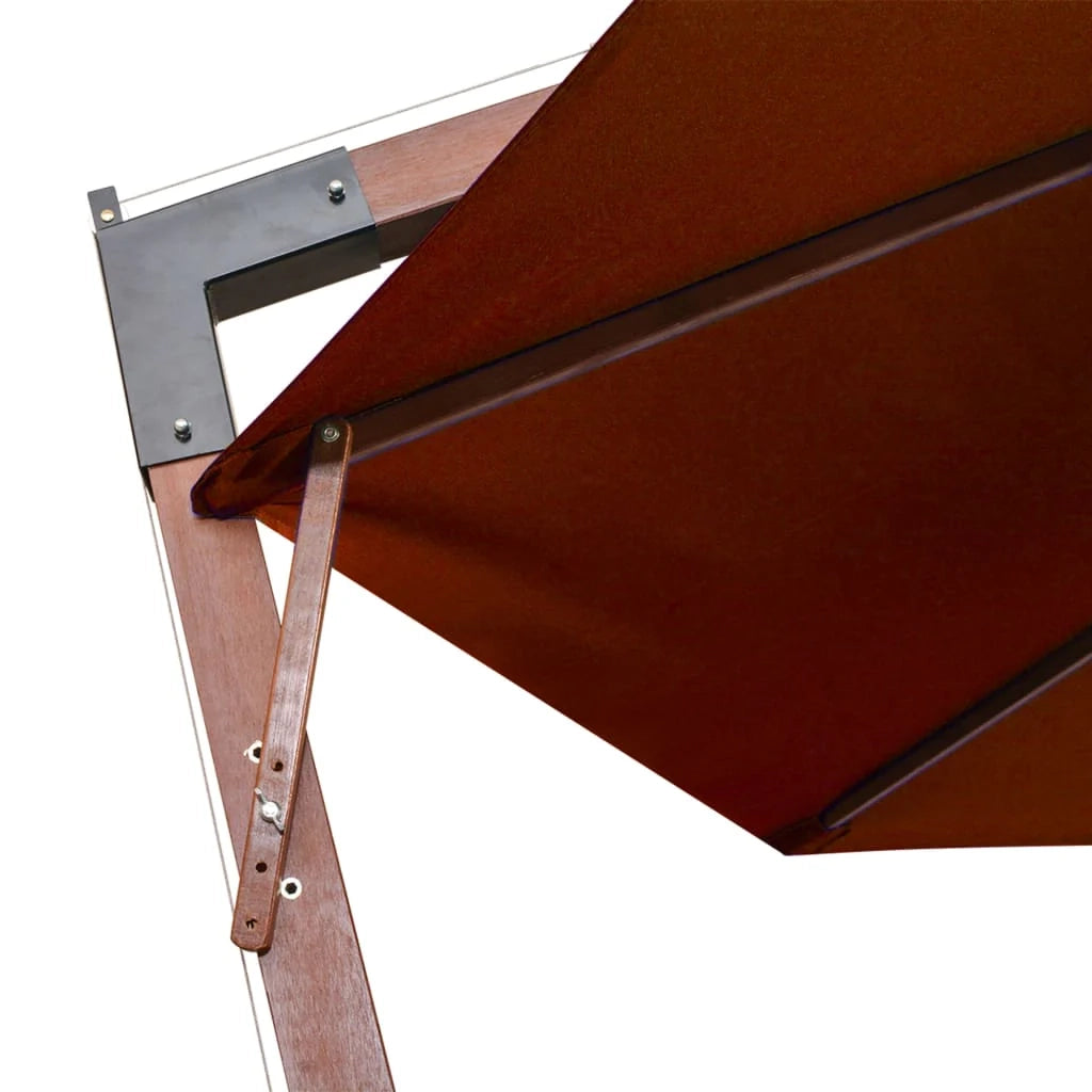 Ombrellone a sospensione con palo 3,5 x 2,9 m legno di abete arancione 02_0008721