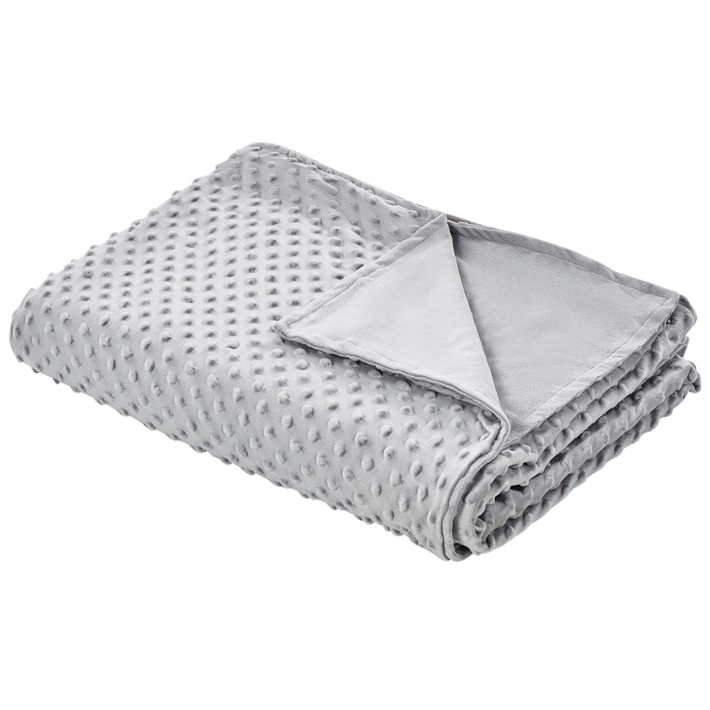 Copripiumino per coperta ponderata Grigia Tessuto poliestere 135 x 200 cm Motivo a pois Design moderno Tessile camera da letto