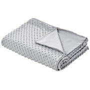 Copripiumino per coperta ponderata Grigia Tessuto poliestere 135 x 200 cm Motivo a pois Design moderno Tessile camera da letto