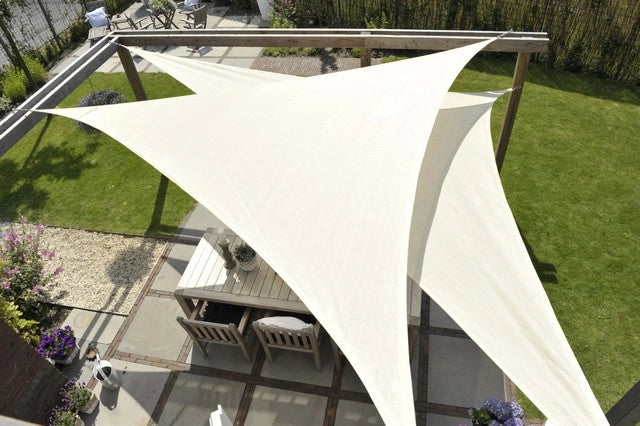 AIO FACTORY Vela Ombreggiante 3x3x3m Impermeabile Vela Ombreggiante da Giardino Bianca