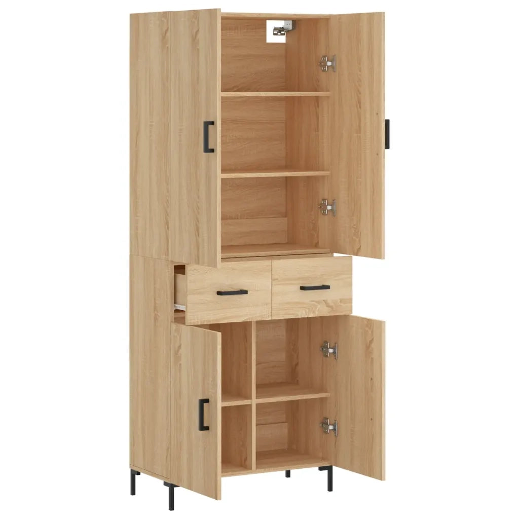 Credenza Rovere Sonoma 69,5x34x180 cm in Legno Multistrato 3198148