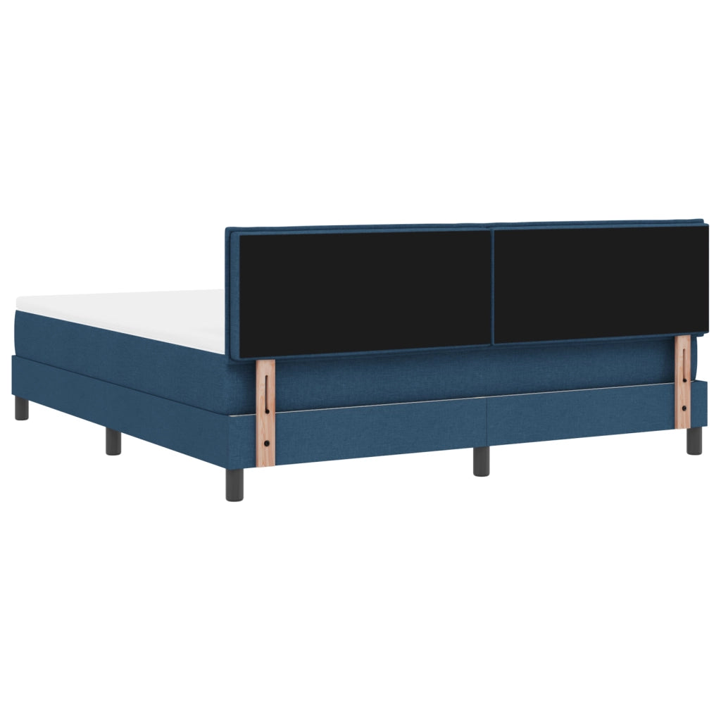 Letto a Molla con Materasso & LED Blu 180x200 cm Tessuto