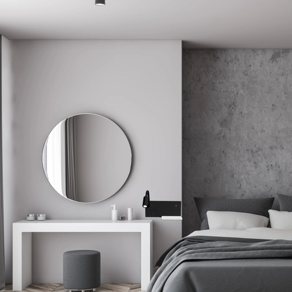 Applique LED con mensola SHELF 5W nera USB ML6344 Milagro