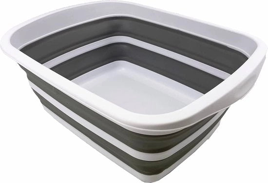 Tray opvolutore, 10 l, Ripiegabile, Portatile, Spaziale, in plastica (bianco / grigio)