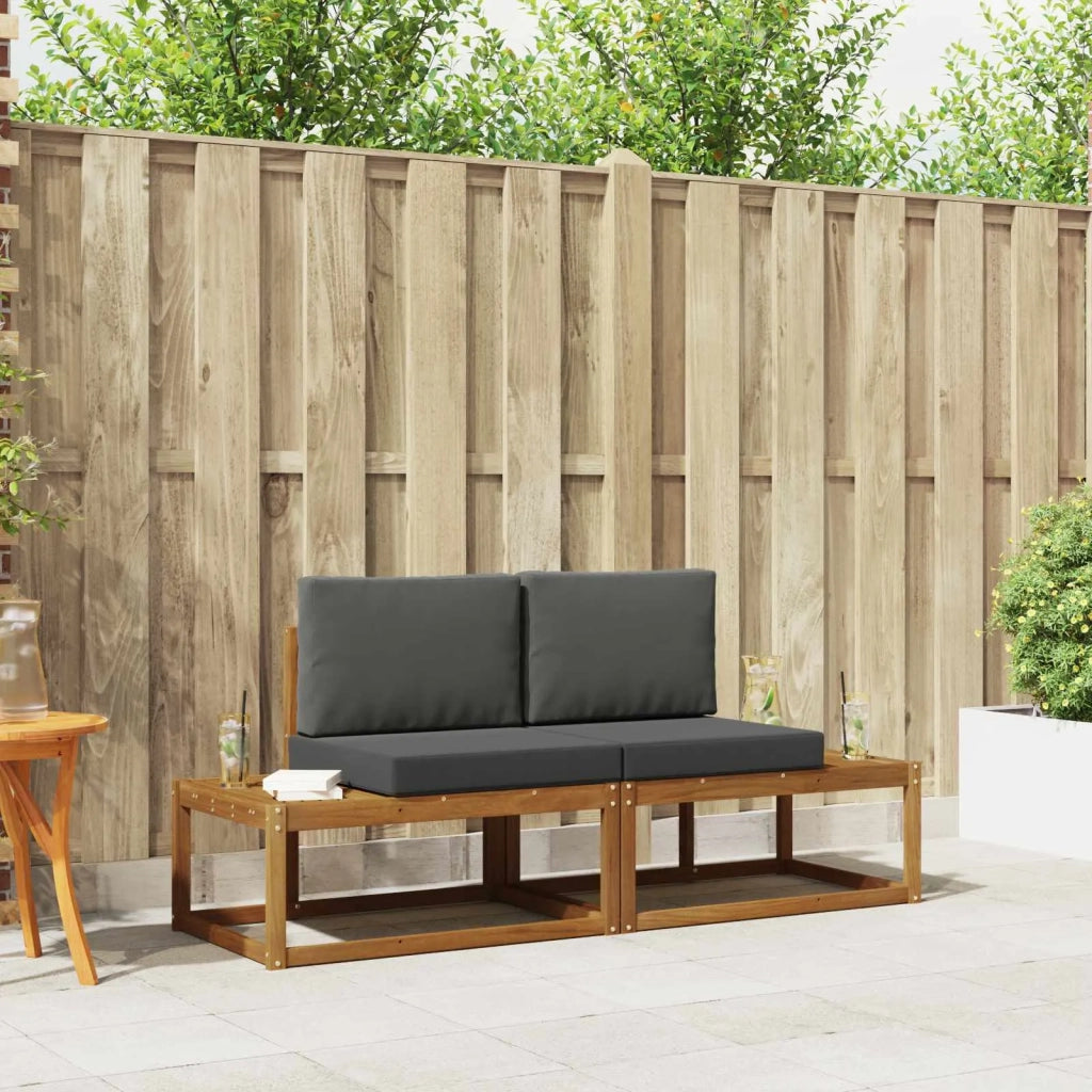 Set di divani da esterno con cuscino 2 pcs Naturale