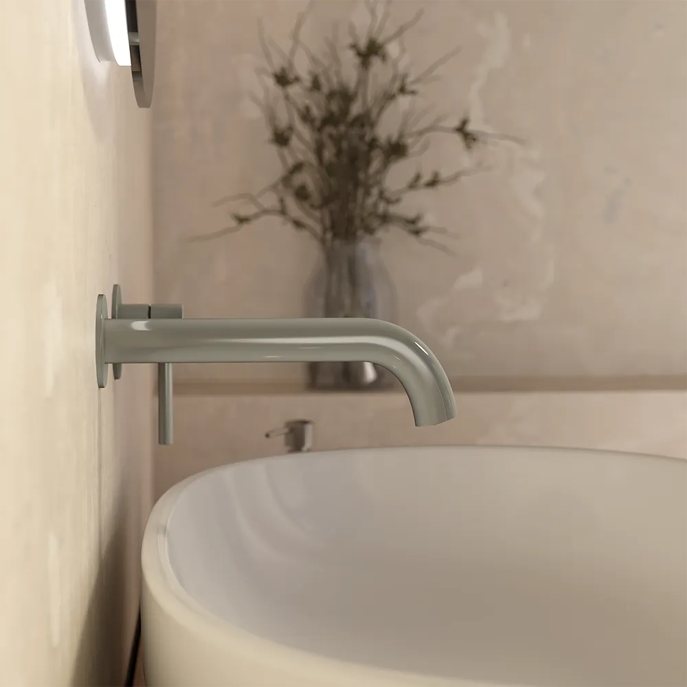 Coppia miscelatori lavabo ad incasso bidet senza scarico nickel spazzolato | Bette