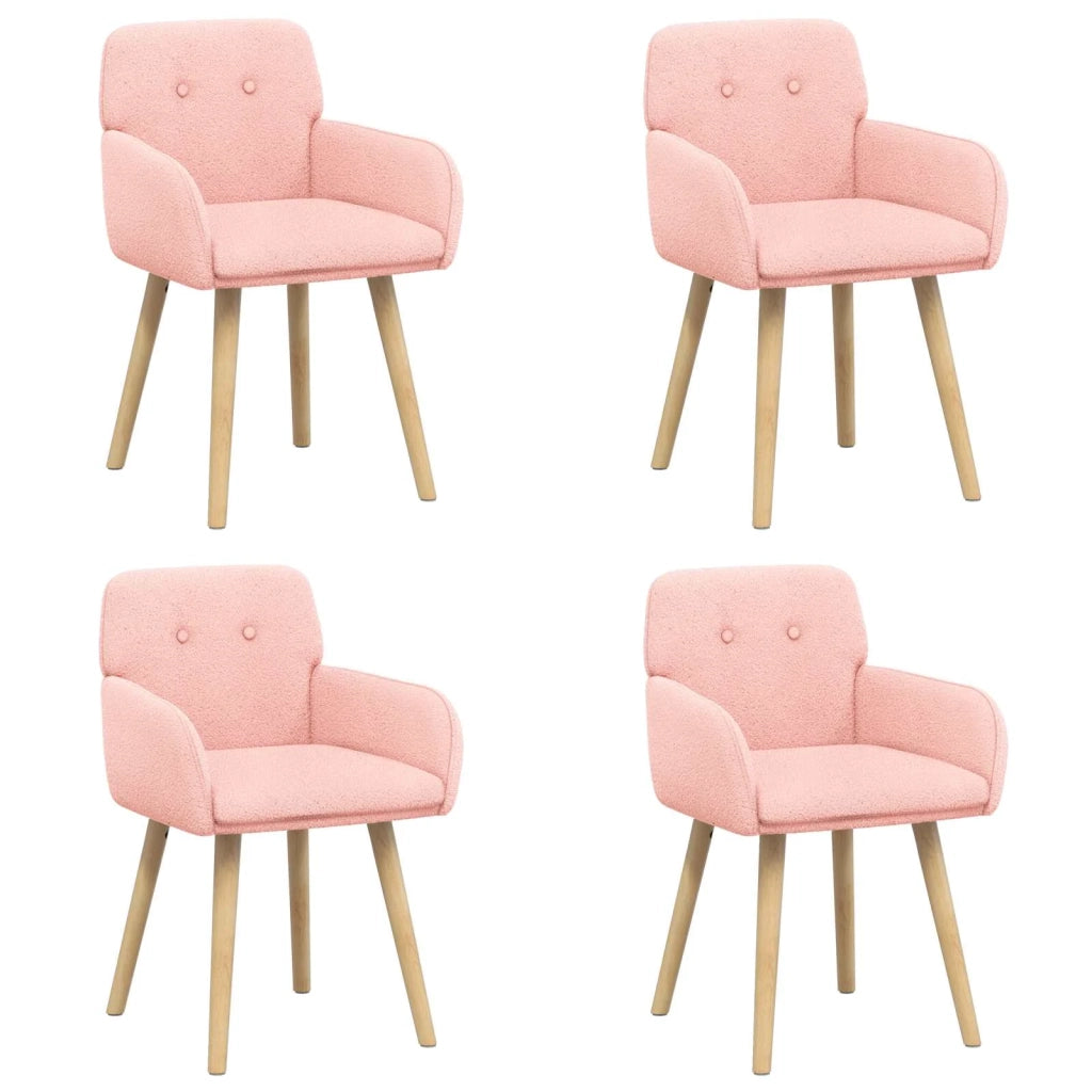 Sedie da pranzo 4 pcs Bouclé Rosa 59 x 56 x 86 cm 3428273