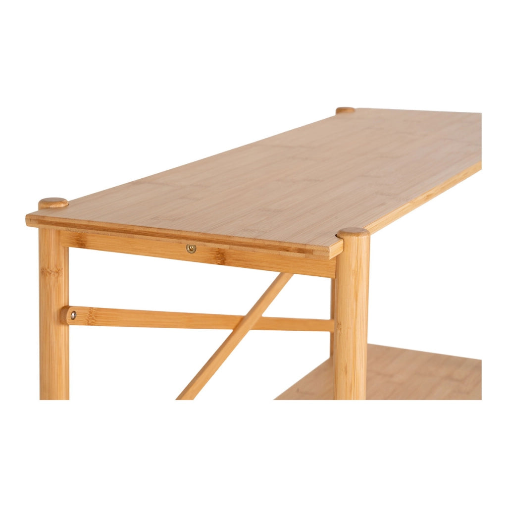 Tavolo Consolle Manaus, Marrone, Bamboo, 32x83x80,5 cm