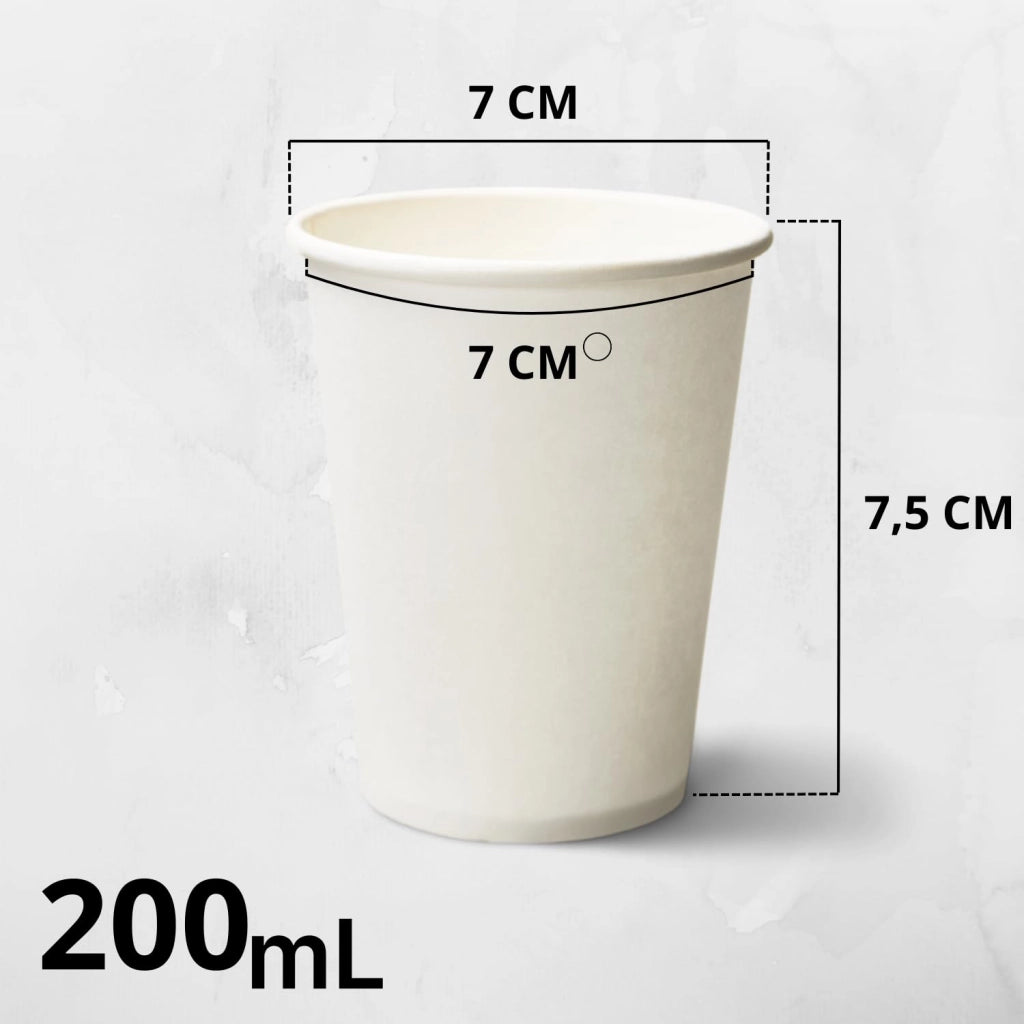 MOHOME 1000 Bicchieri Carta 200 ml Monouso Bicchiere Bianco Compostabili Biodegradabili Bevande Calde Acqua Tè Tisana Cappuccino Caffè Eventi
