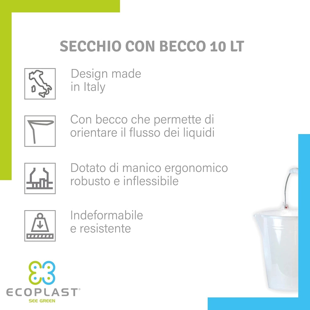 SECCHIO COMUNE CON BECCO Lt. 10  - ECOPLAST