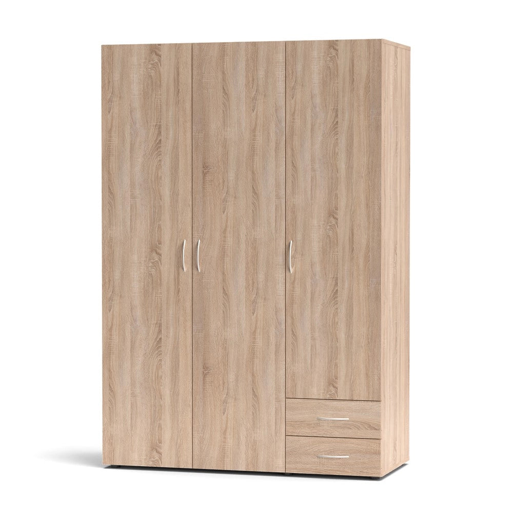 Armadio 3 ante e 2 cassetti rovere sonoma Seba3 120x51,6x177h